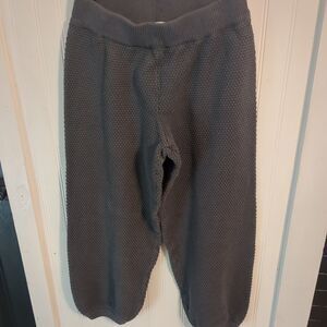 FREE PEOPLE Beach Hailee Waffle Knit Sweater Pants Gray XS